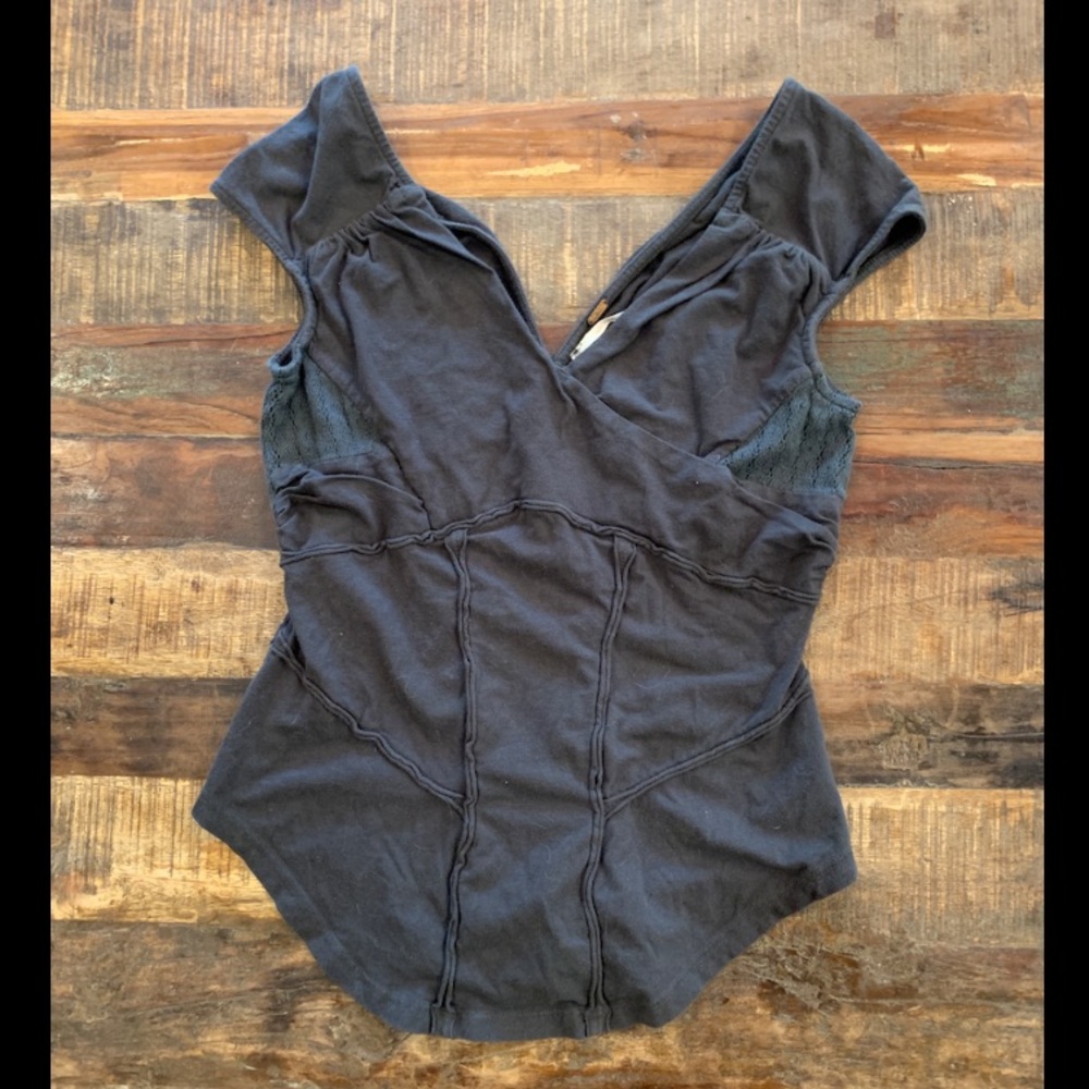 Tight fit Grey V Neck Tank